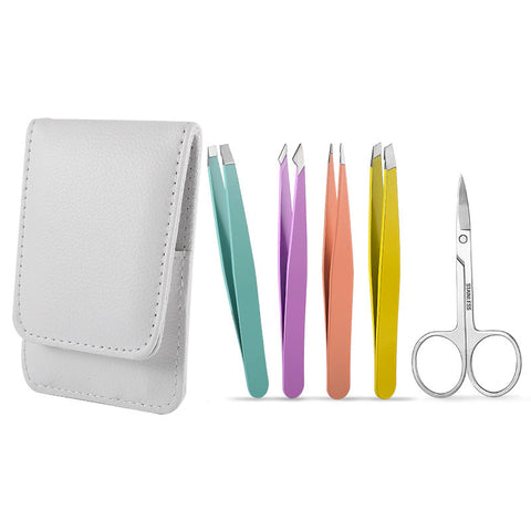 5Pcs Stainless Steel Tweezer Kit