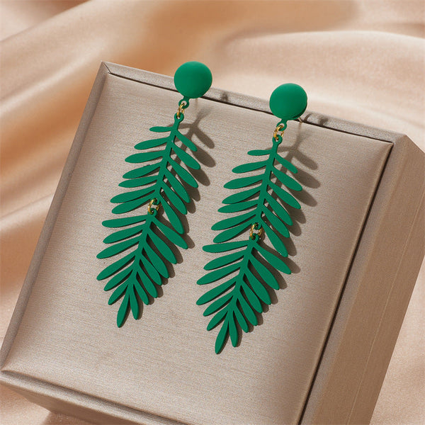 Candy Colored Leaf Earrings