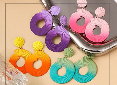 Bright Round Loop Earrings