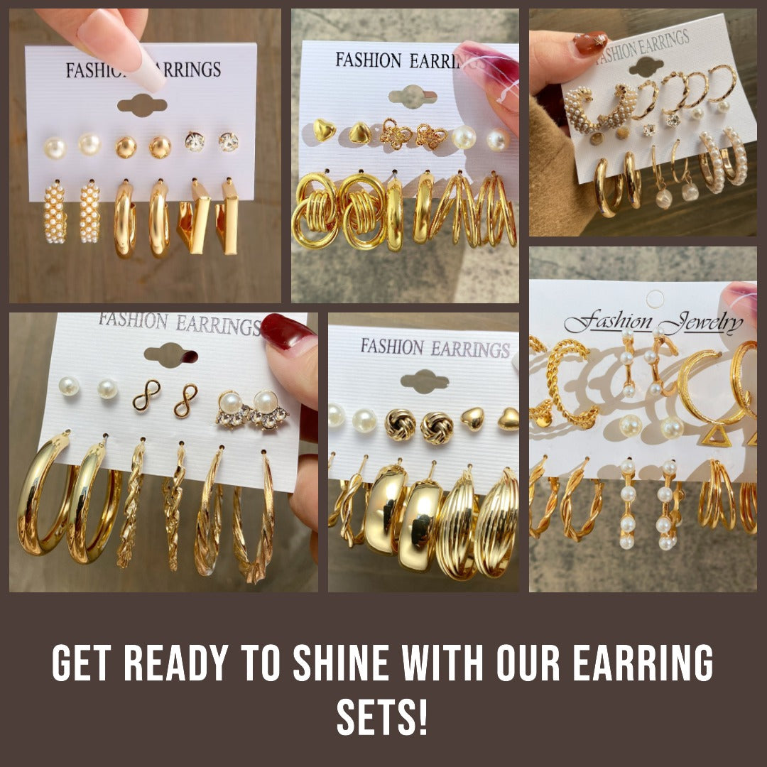 6pcs Earring Sets