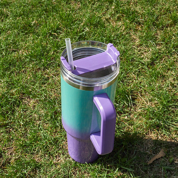 40oz Stainless Steel Double Walled Insulated Tumbler with Straw