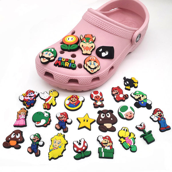 Mario Brothers' Croc Charms