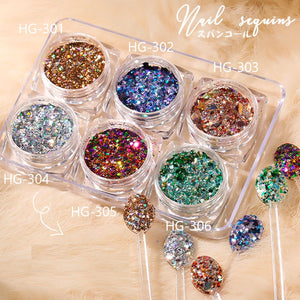 Nail Glitters HG 301-306