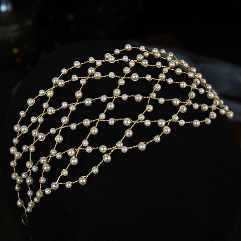 Pearl Mesh Bridal Headband