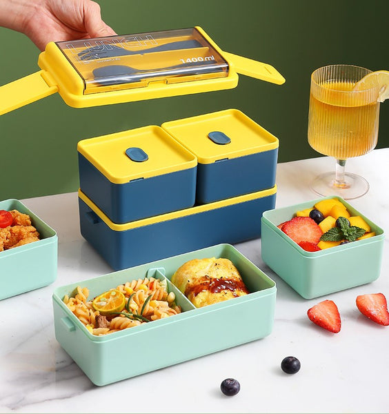 Microwavable Bento Lunch Container with Compartments