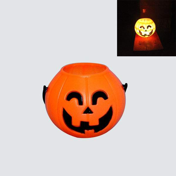 Light Up Round Pumpkin Bucket