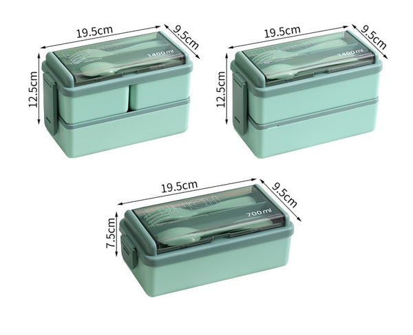 Microwavable Bento Lunch Container with Compartments