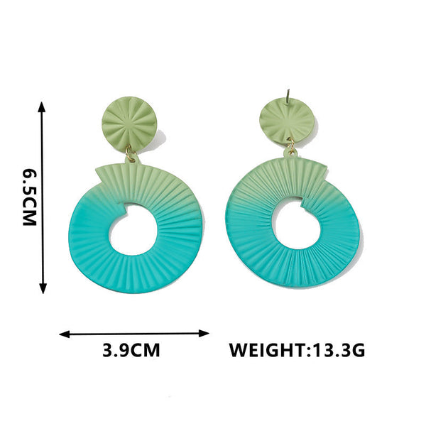 Bright Round Loop Earrings