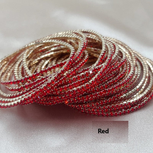 2mm Single Row S6 Rhinestone Elastic Bracelet