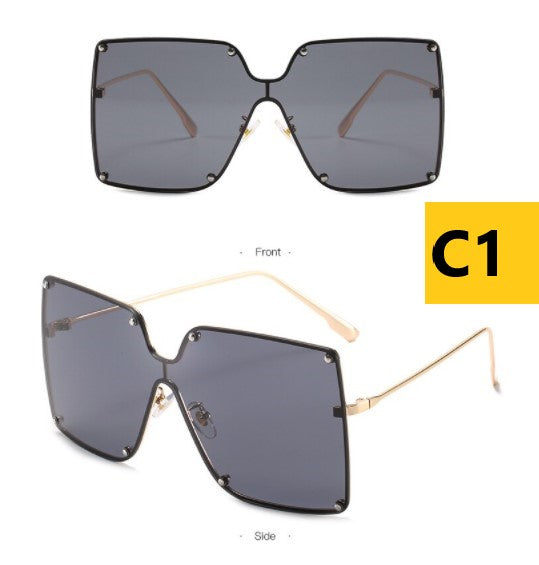 Large Square Frame Sunglasses