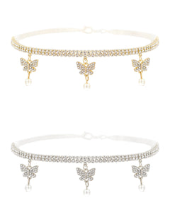 3 Butterfly Pearl Choker