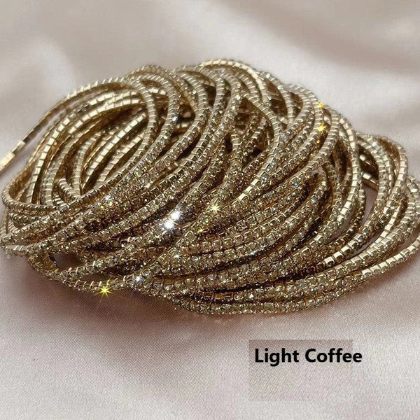 2mm Single Row S6 Rhinestone Elastic Bracelet