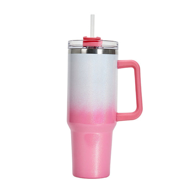 40oz Stainless Steel Double Walled Insulated Tumbler with Straw