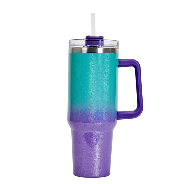 40oz Stainless Steel Double Walled Insulated Tumbler with Straw