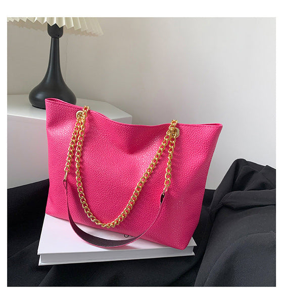 Bright Chain Strap Shoulder Bag