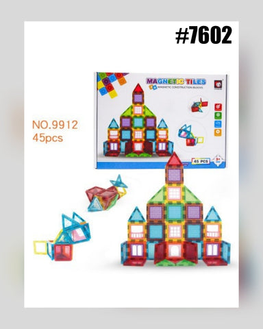 45 Pcs Magnetic Tiles Toy