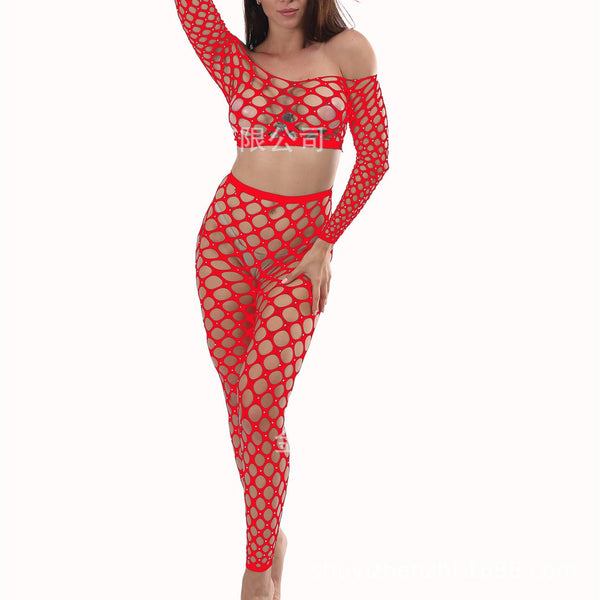 Free Size Diamante Big Mesh 2 Piece Set