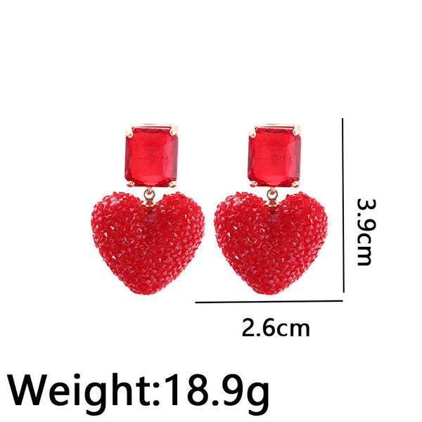 Red Heart Earring