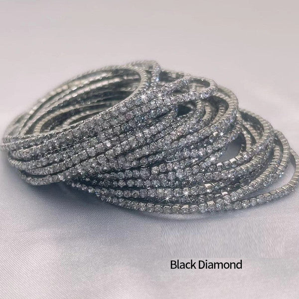 2mm Single Row S6 Rhinestone Elastic Bracelet