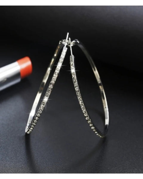 Diamante Hoop Earrings