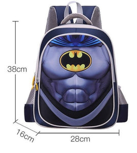 3D Super Hero Cartoon Character Backpack