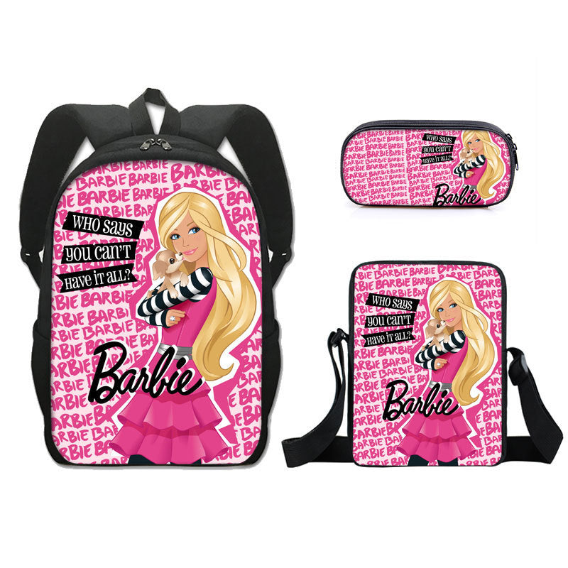 Barbie 16" 3 Piece Backpack Set