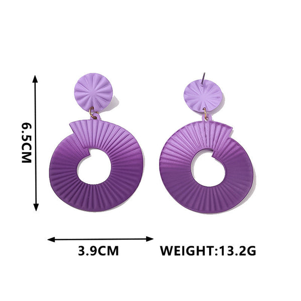 Bright Round Loop Earrings