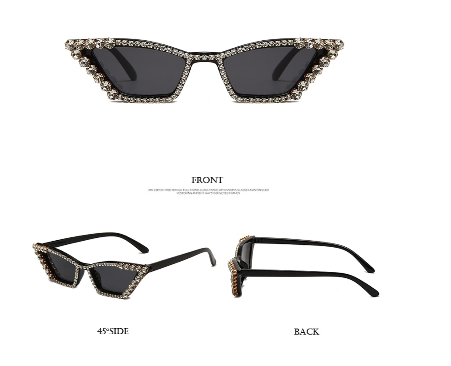 Women Cat Eye Diamond Sunglasses