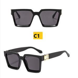 Oversized Mirror Square Sunglasses