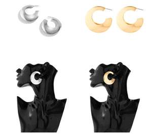 C Shaped Earrings