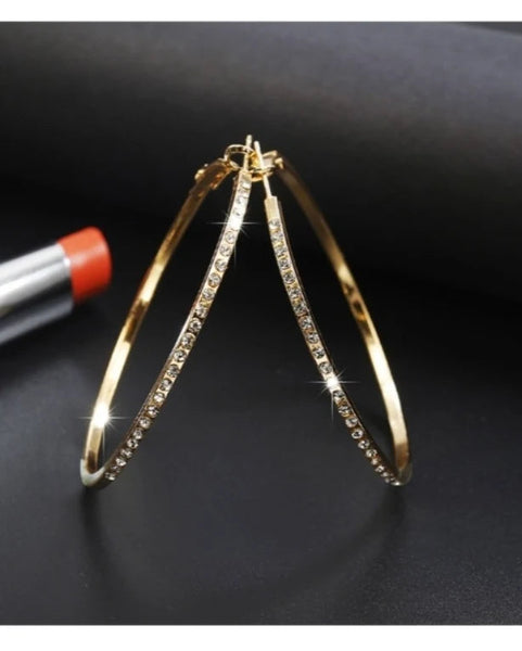 Diamante Hoop Earrings