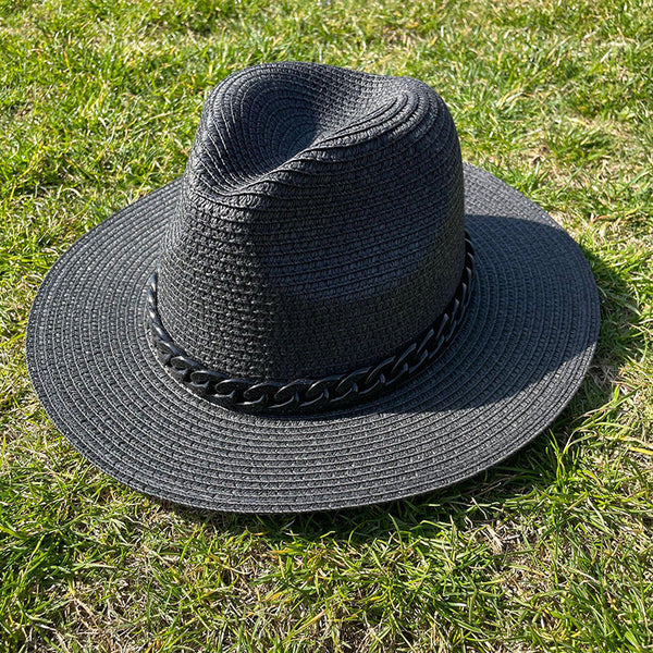 Colored Chain Straw Sun Hat