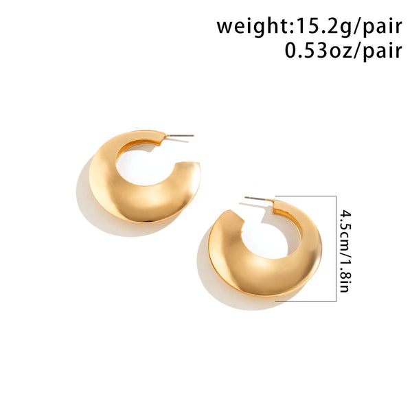 C Shaped Earrings