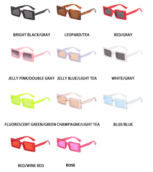 Candy Color Square Frame Sunglasses