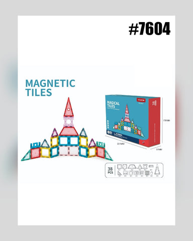 38 Pcs Magnetic Tiles Toy