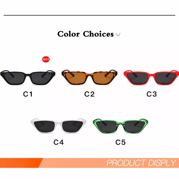 Women Rectangle Vintage Sunglasses