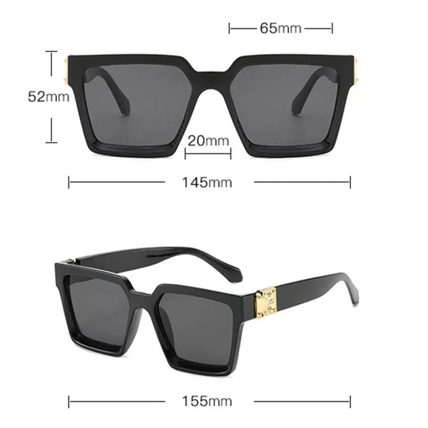 Oversized Mirror Square Sunglasses