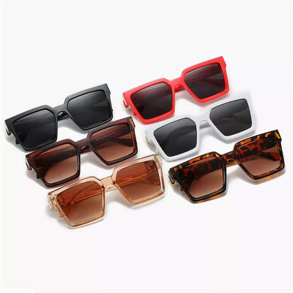 Oversized Mirror Square Sunglasses