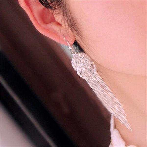 Round Crystal Dangle Earring