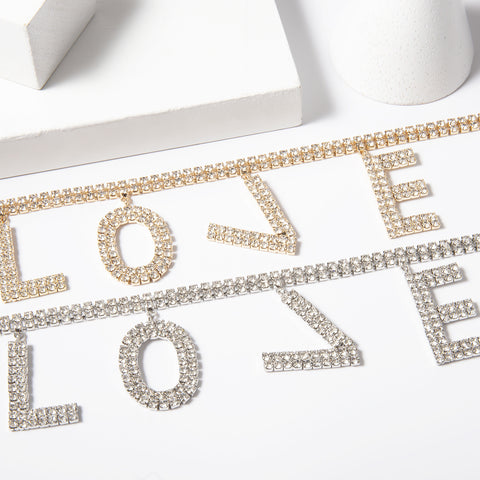 LOVE Letter Diamond Necklace