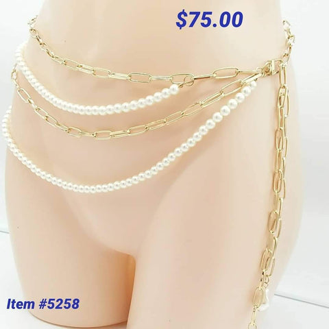 Ladies Waist Pearl Chain