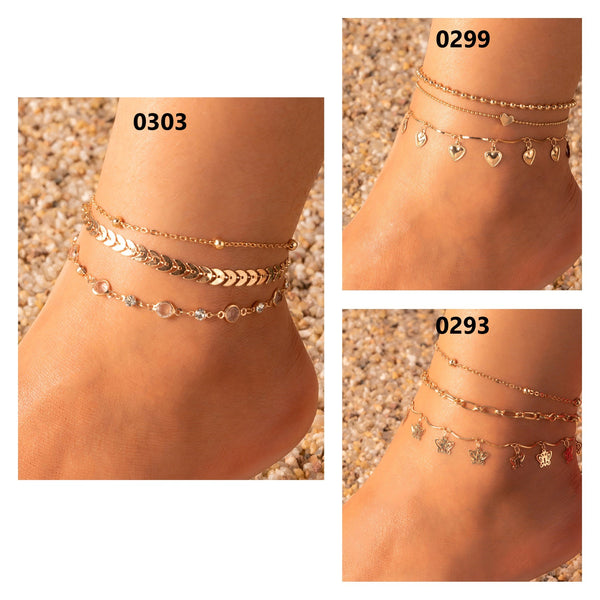 Layered Anklets