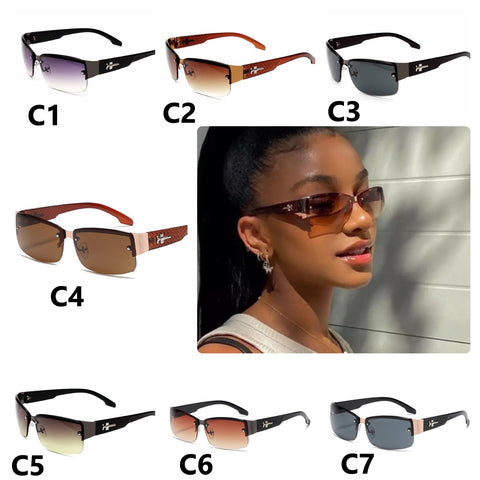 Vintage Semi-Rimless Sunglasses