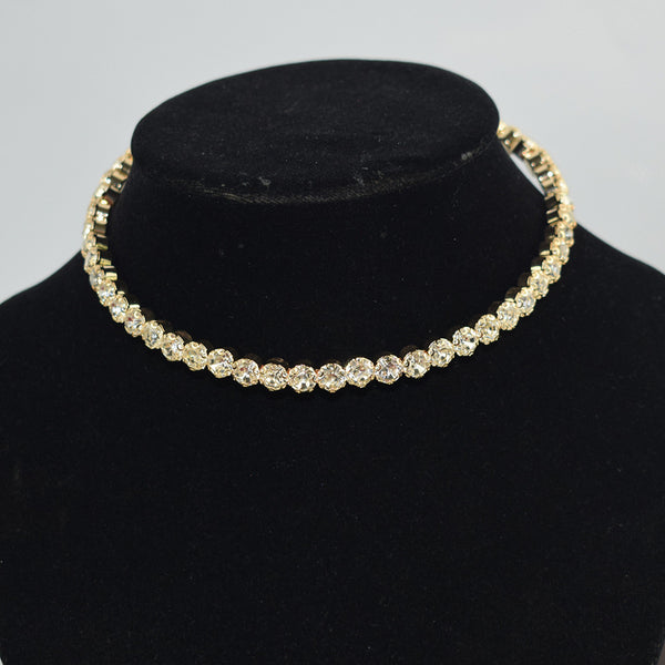 Large Rhinestones Choker