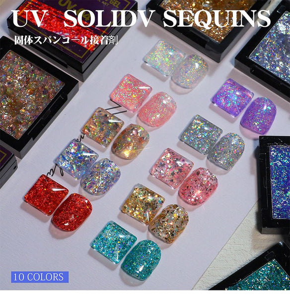 Solid Glitter UV Gel Polish