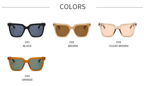 Simple Large Frame Square Sunglasses