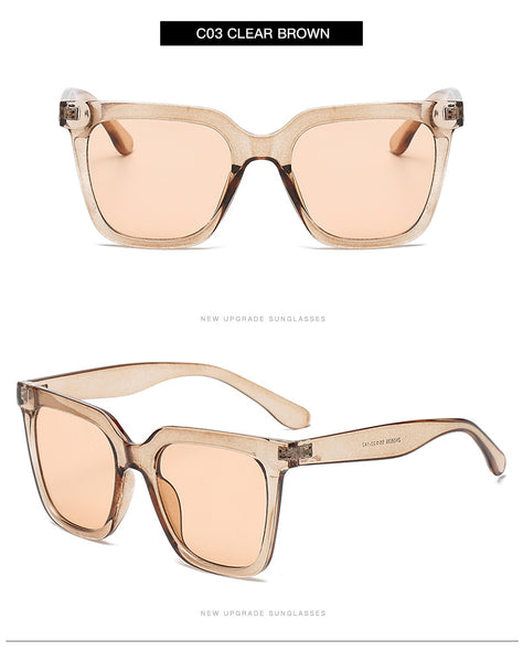 Simple Large Frame Square Sunglasses