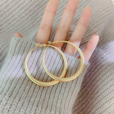 Round Hoop Earrings