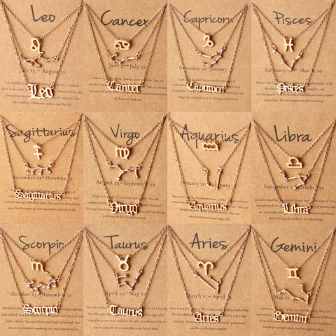 Layered Horoscope Necklace