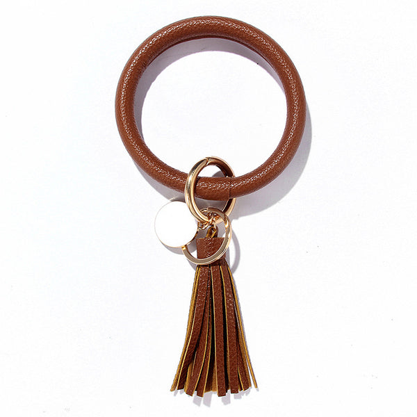 PU Leather Bracelet Keychain